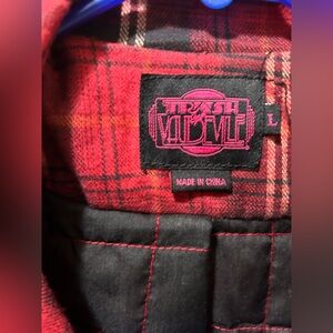 Vintage Trash and Vaudeville flannel tartan motto jacket